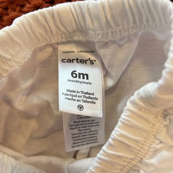 Carters 6M white elastic bubble shorts baby girl NWOT - Picture 3 of 3
